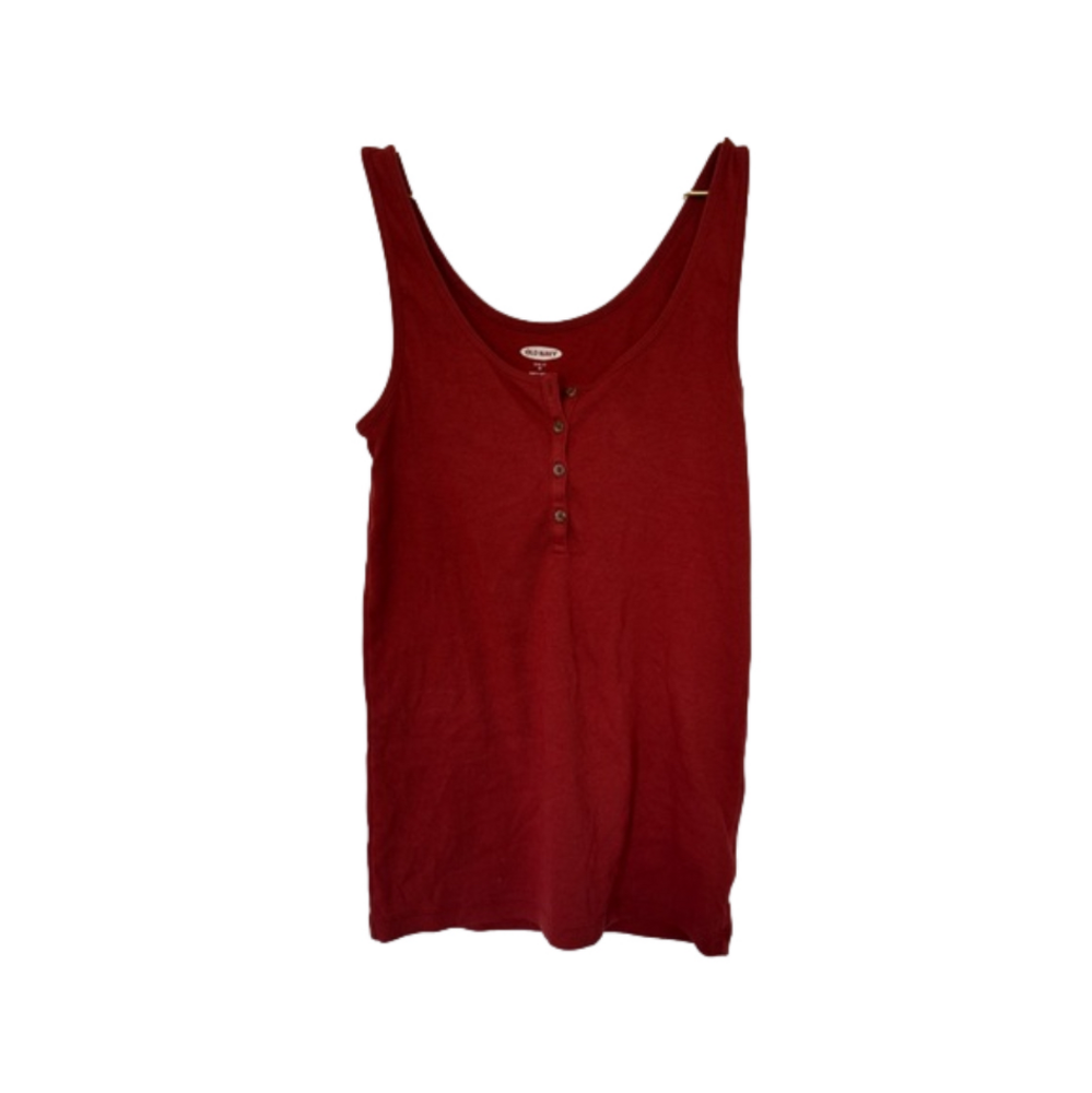 ⭐️3 / $15⭐️ 🆕 Old Navy Slim Fit Tank Top with buttons Burnt Orange